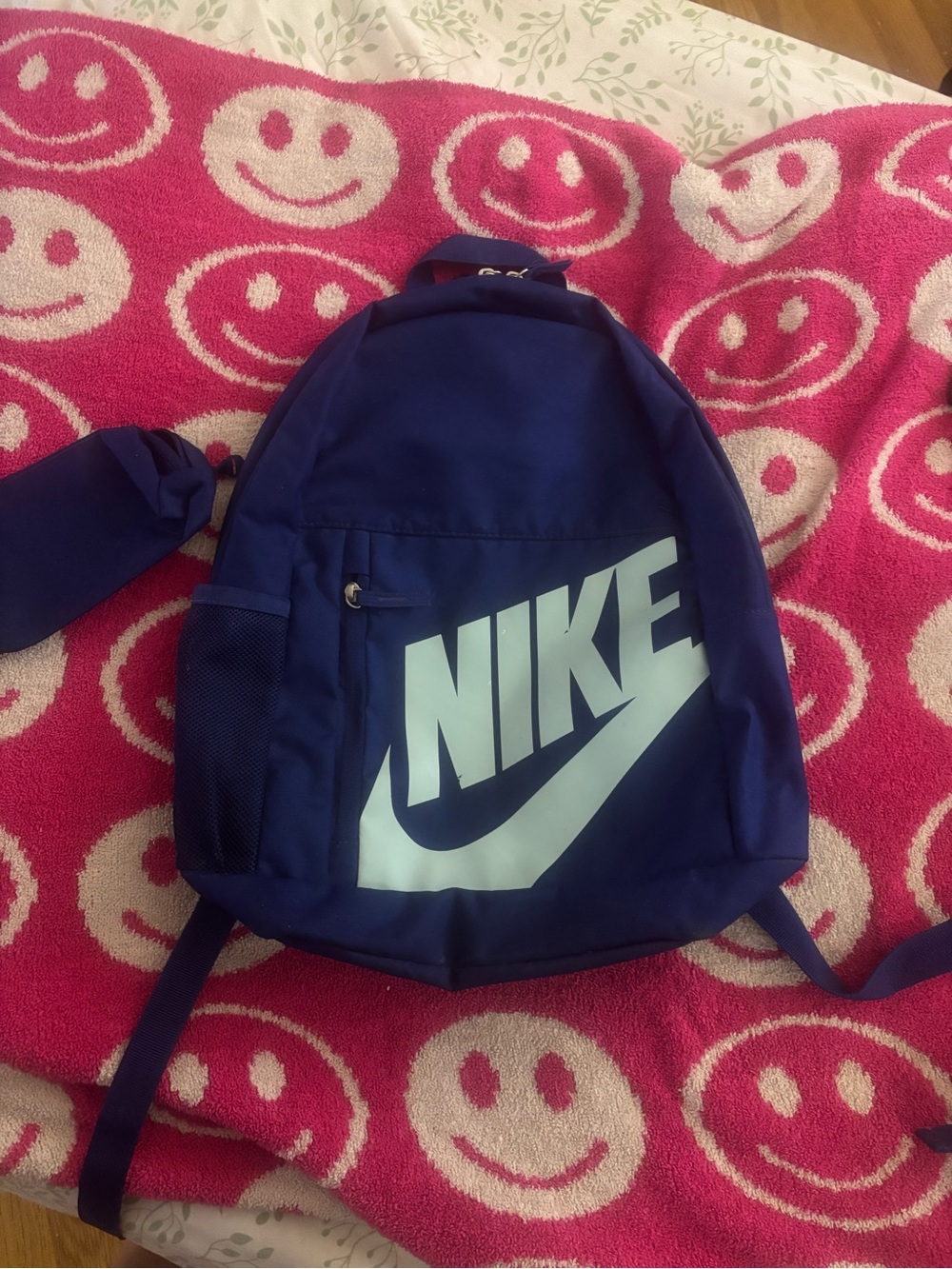 Nike Dark Blue Backpack with White Logo